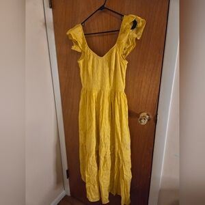 Elegant Yellow Maxi Dress